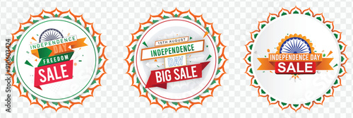 india independence day sale - Banner, Sale, offer, india independence day Offer. with Set of Colorful Sale Badges, 15th August. indian independence day sale.