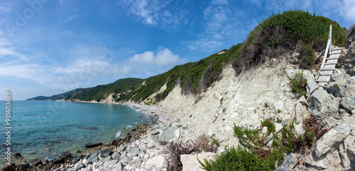 Beautiful scenery by the sea in Othonoi island, north-west of Corfu, Greece photo