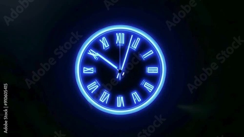 Wallpaper Mural clock on blue background Torontodigital.ca