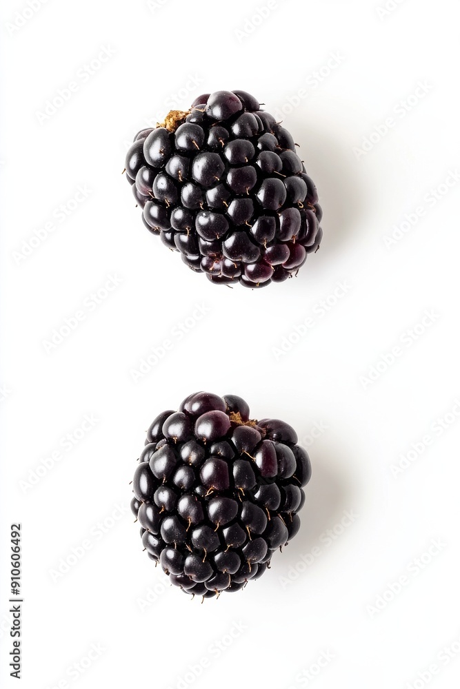 Mystic photo of Triple Crown Blackberry, isolated on white background Mystic photo of Triple Crown Blackberry, isolated on white background