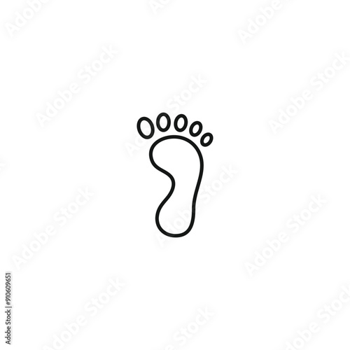 Foot icon vector. EPS 10 editable vector