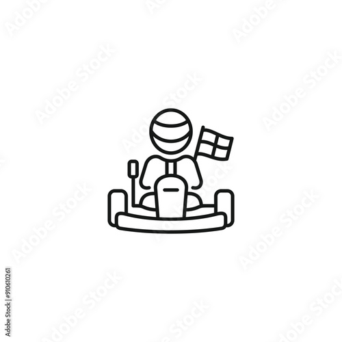 Karting icon vector. EPS 10 editable vector