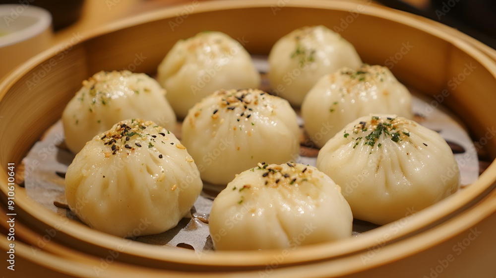 Bao Baozi Steamed Dumplings Chinese Food Aspect 16:9 Bao Baozi Steamed Dumplings Chinese Food Aspect 16:9