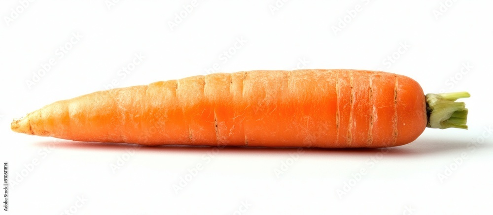 Single Carrot on a White Background