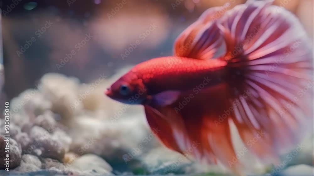 Betta fish swimming in the aquarium, beautiful pets Betta fish swimming in the aquarium, beautiful pets