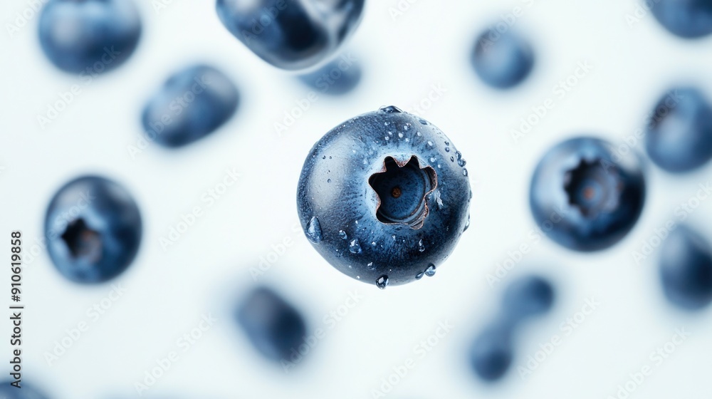 Blueberries in Motion: A Refreshing Burst of Blue Blueberries in Motion: A Refreshing Burst of Blue