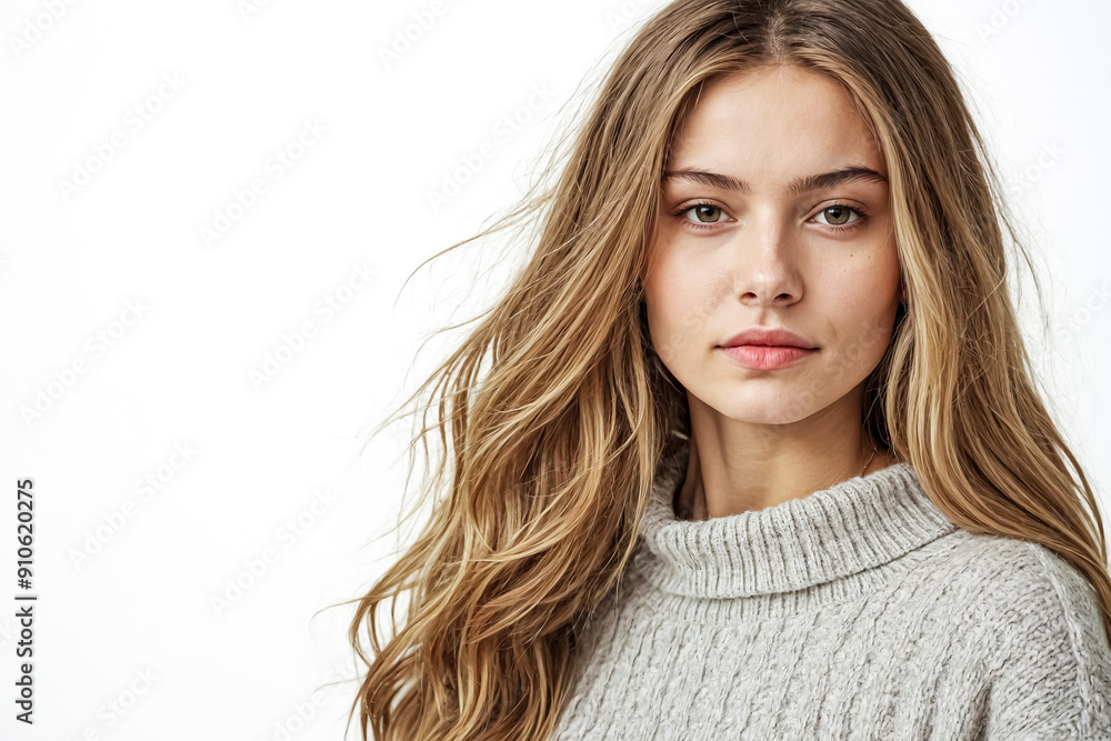 Portrait of a Young Woman with Long Blonde Hair Portrait of a Young Woman with Long Blonde Hair