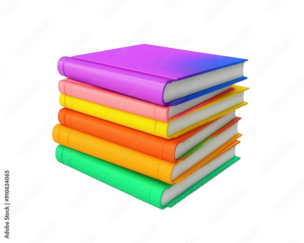 A stack of book isolated on white transparent background A stack of book isolated on white transparent background