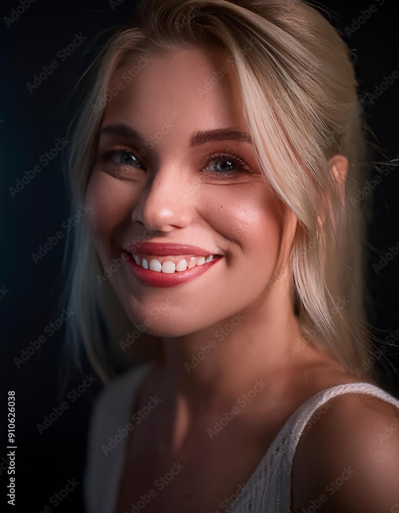 Portrait of a beautiful woman smiling Portrait of a beautiful woman smiling