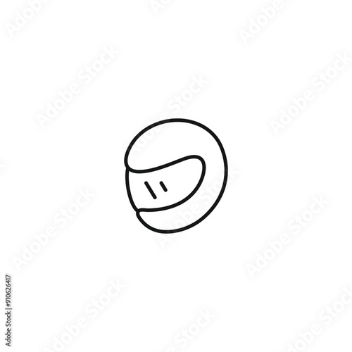 Helmet icon vector. EPS 10 editable vector photo