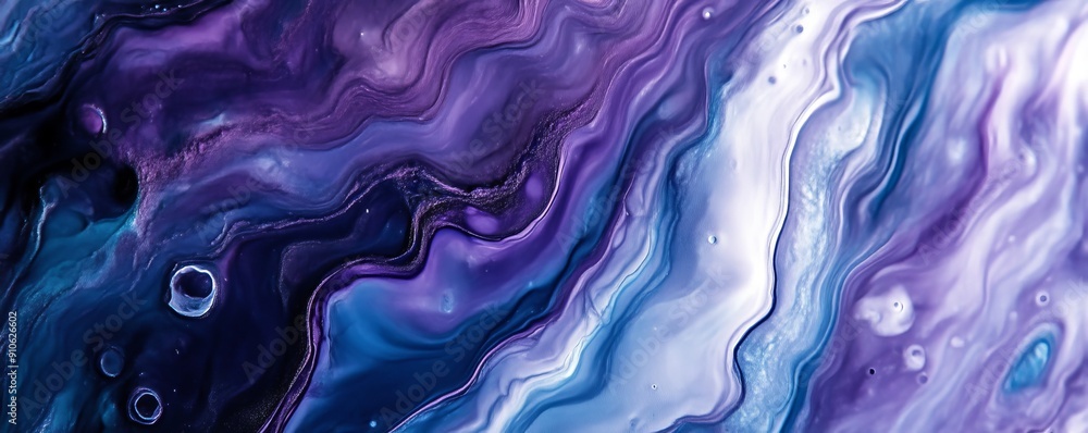 Abstract purple and white fluid art, colorful Abstract purple and white fluid art, colorful