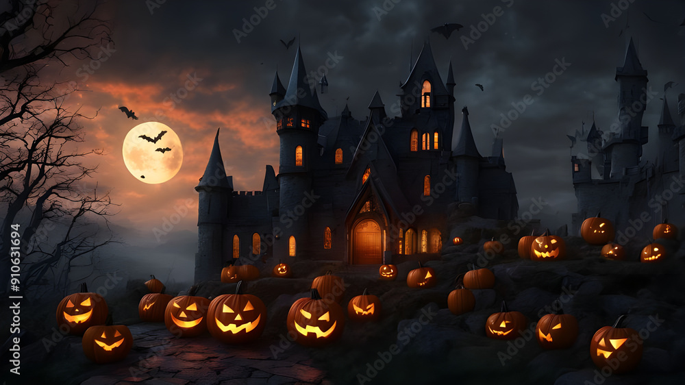 Spooky Cliffside Halloween Castle Spooky Cliffside Halloween Castle