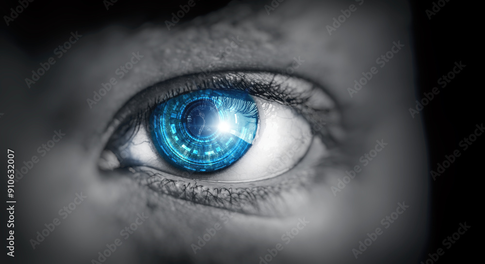 Naklejka premium Macro image of human eye