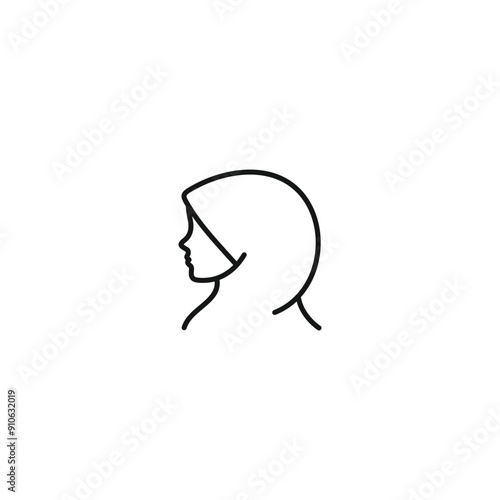Hijab icon vector. EPS 10 editable vector
