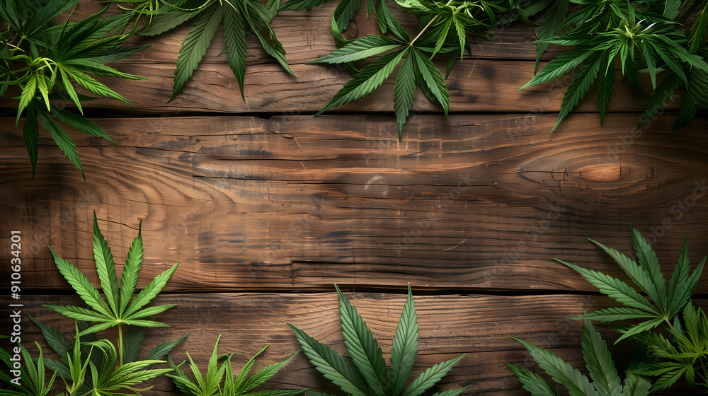 hemp oil on a wooden background. Marijuana branches on an old background. hemp oil on a wooden background. Marijuana branches on an old background.