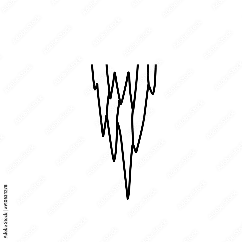 stalactite line illustration stalactite line illustration