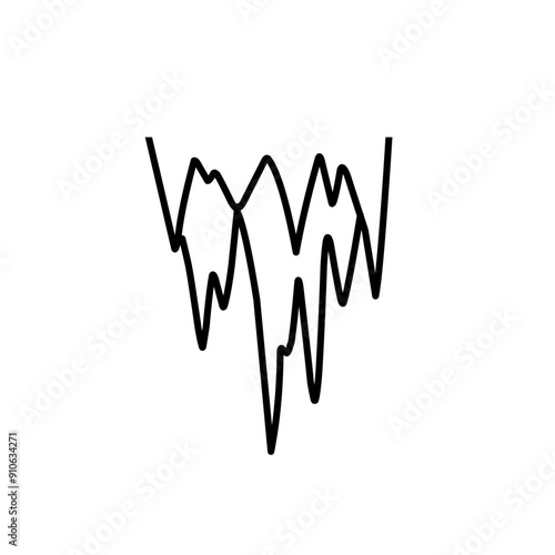 stalactite line illustration