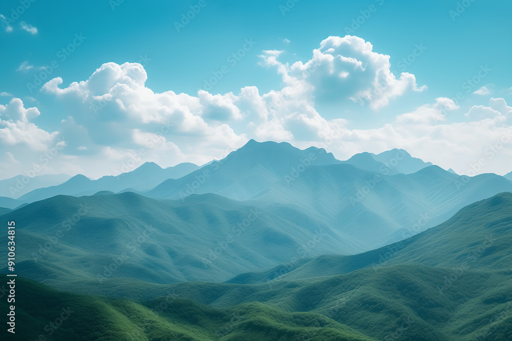 Fototapeta premium Simple background of mountains and sky