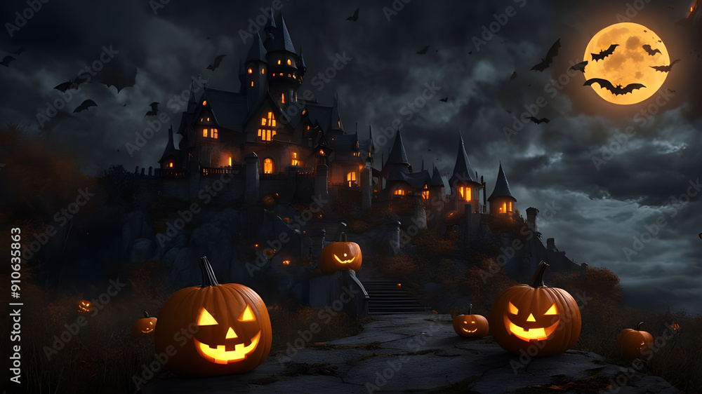 Spooky Cliffside Halloween Castle Spooky Cliffside Halloween Castle