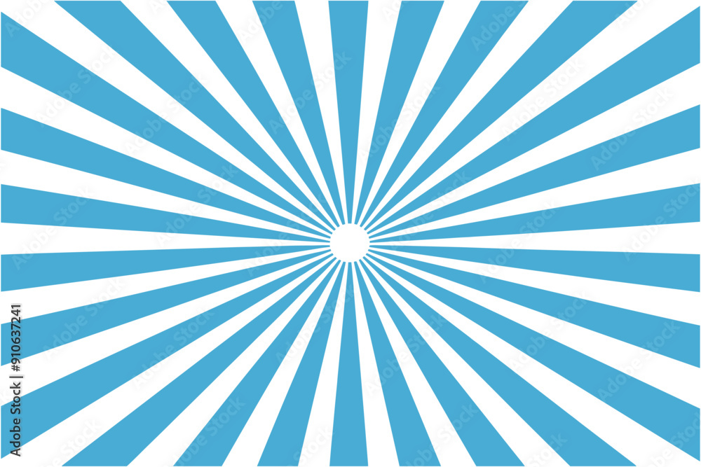 Fototapeta premium Blue sunburst abstract background, Blue and white sunburst retro background, Sunburst blue stripes sun rays background, Blue and white vintage retro sunburst abstract background