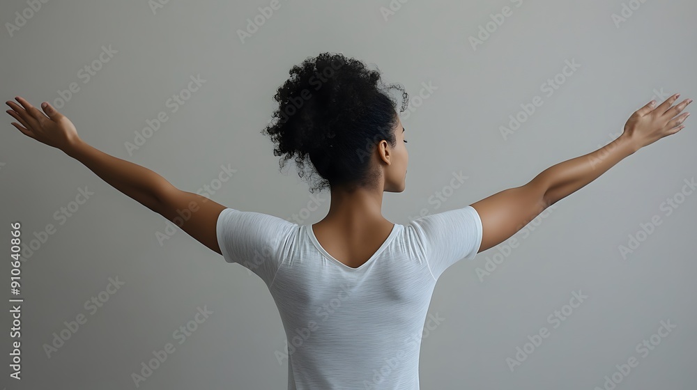 Morning Stretch. Health and wellness concept Morning Stretch. Health and wellness concept