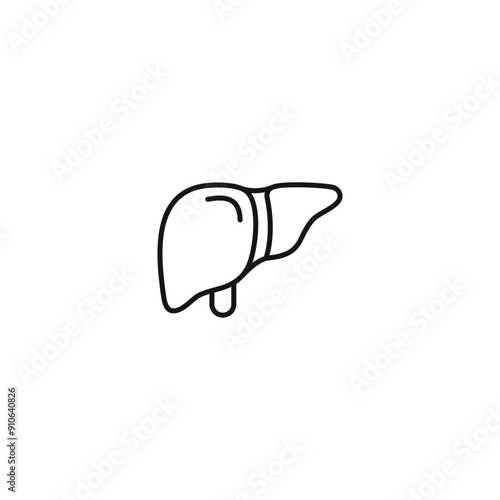 Liver icon vector. EPS 10 editable vector