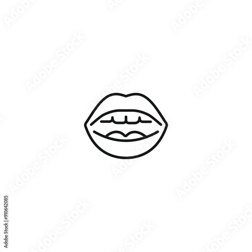 Mouth icon vector. EPS 10 editable vector