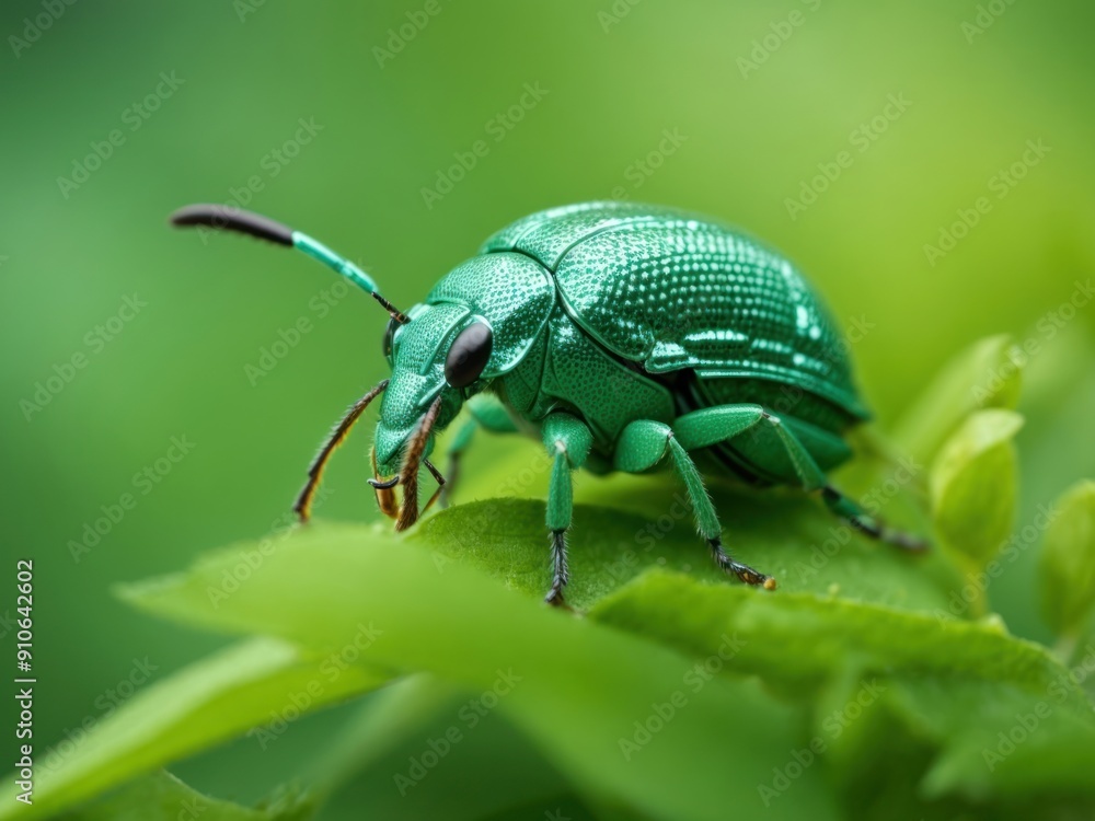 Silver green leaf weevil phyllobius argentatus beetle Silver green leaf weevil phyllobius argentatus beetle