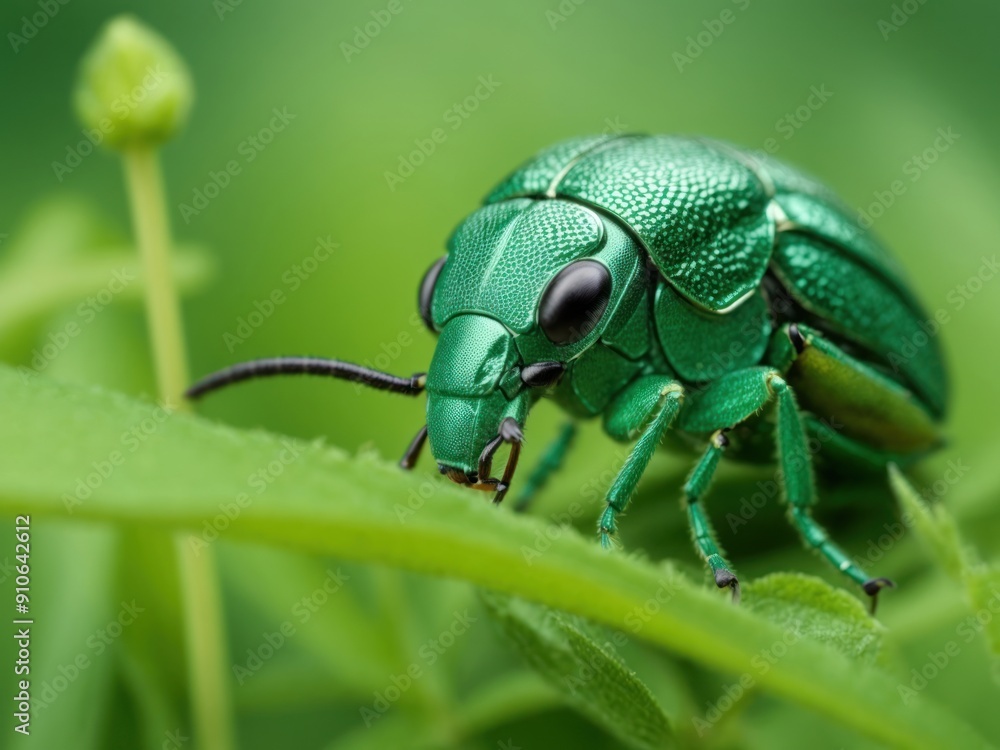 Silver green leaf weevil phyllobius argentatus beetle Silver green leaf weevil phyllobius argentatus beetle