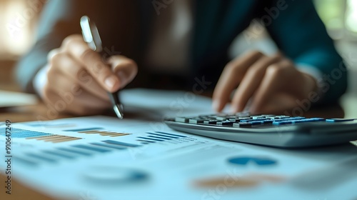 Businessman Analyzing Financial Data. Professionalism in Finance concept