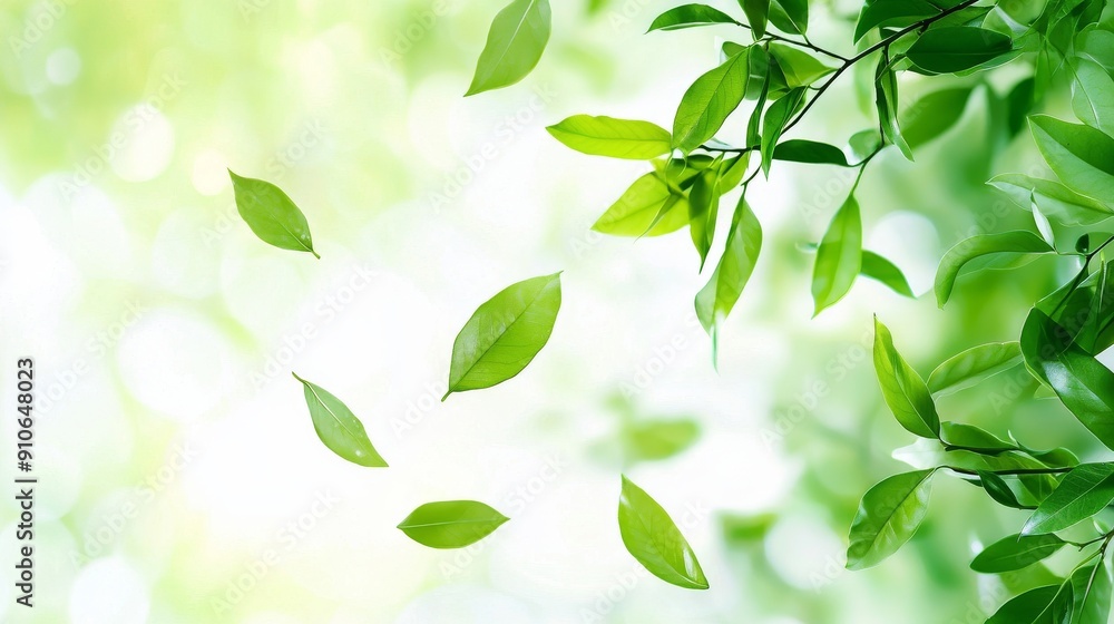 Blowing leaves on a white background. Blowing leaves on a white background.
