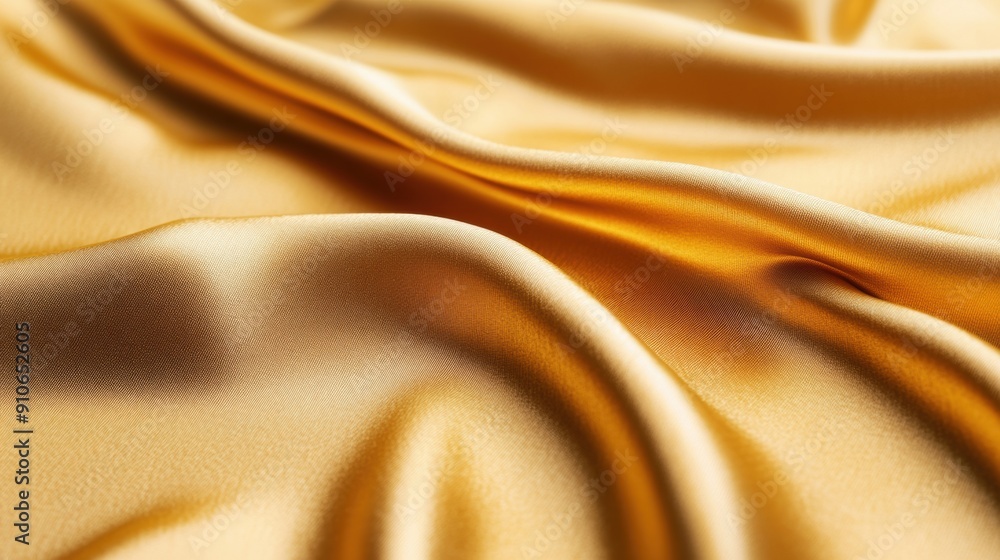 Luxurious gold silk fabric folds gracefully, catching the light with a soft sheen and smooth texture. Luxurious gold silk fabric folds gracefully, catching the light with a soft sheen and smooth texture.