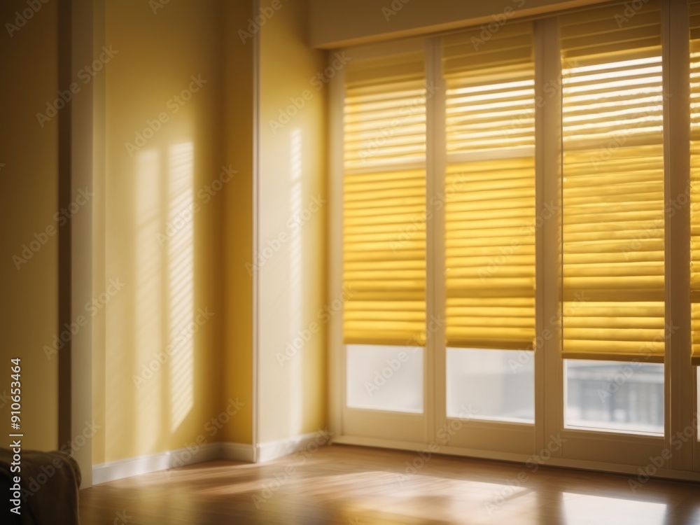 yellow light softly piercing through the blinds The 2 yellow light softly piercing through the blinds The 2