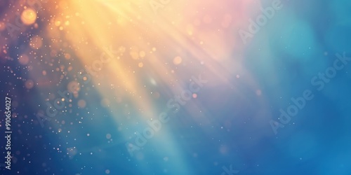 Gradient and blurred bluish-colored background for business PowerPoint presentation, slight and mellow chill gold light ray barely noticeble from left corner, 4K
