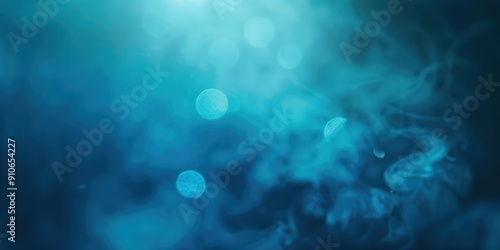 Create a background with a smooth gradient transition from deep blue to light turquoise, featuring a soft diffuse glow blur to enhance visual depth.