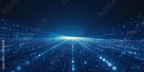 blockchain technology, digital space, light blue, navy blue, gradient colors, horizons, celestialpunk,