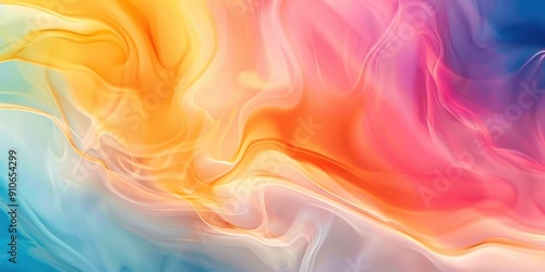 Beautiful abstract liquid gradient background with blurred waves of different colors