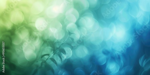 Cool Blue and Green Blur - A refreshing abstract blur combining cool blue and green tones, ideal for a calming and peaceful background.