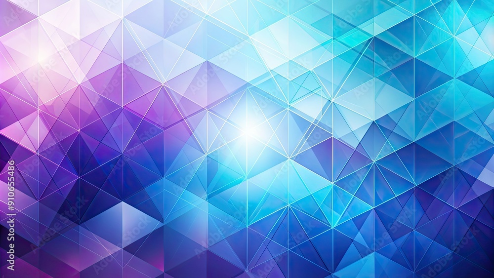 Fototapeta premium Abstract background with geometric shapes in shades of azur and purple, abstract, background, geometric, shapes, azur, purple