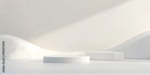 A modern white backdrop with a faint gradient effect, providing a gentle and elegant transition that enhances the overall aesthetic.