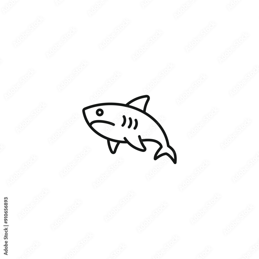 Shark icon vector. EPS 10 editable vector Shark icon vector. EPS 10 editable vector