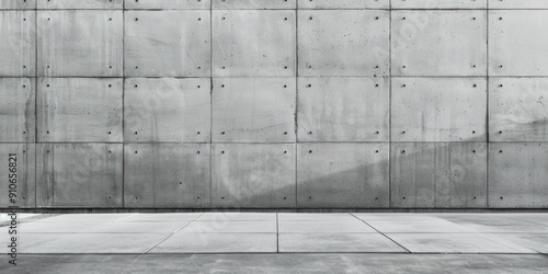 A smooth, monochromatic concrete wall with subtle variations in texture, emphasizing simplicity and clean lines.