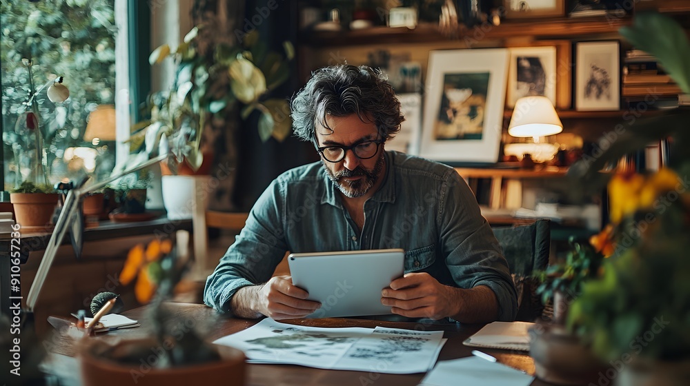 Working from Home. Entrepreneurial Lifestyle Concept Working from Home. Entrepreneurial Lifestyle Concept