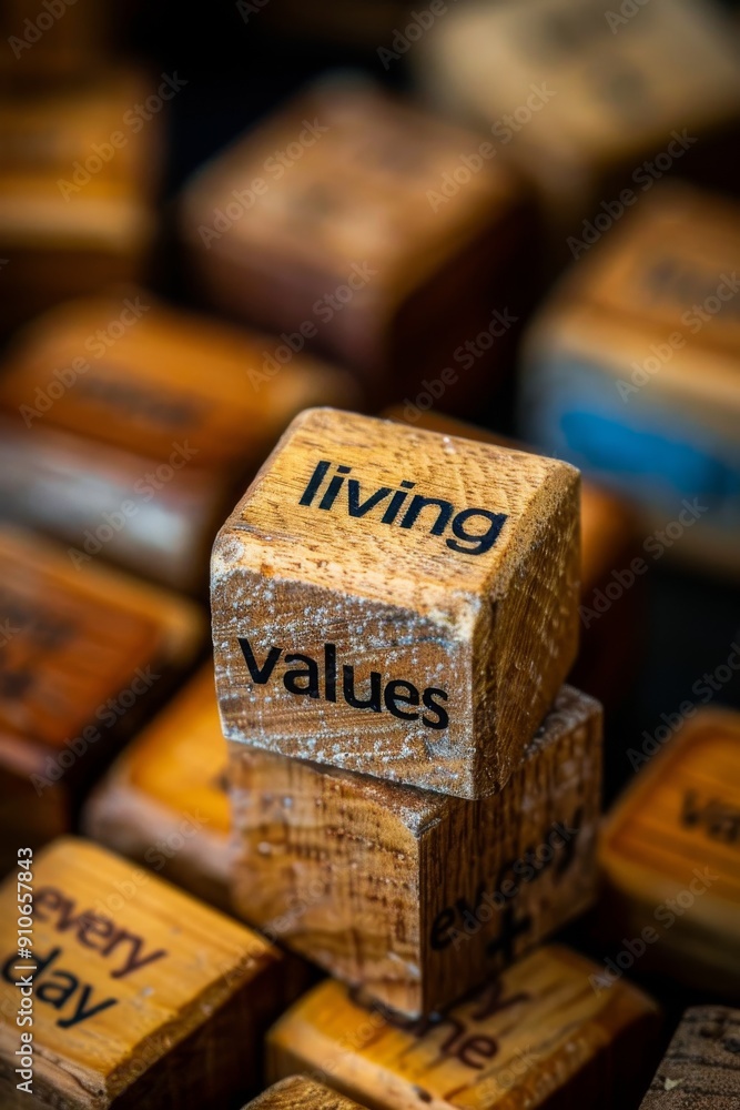 Wooden blocks spelling Wooden blocks spelling