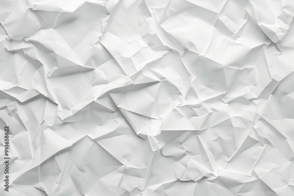 Crumpled White Paper Creating an Abstract and Textured Background Design Crumpled White Paper Creating an Abstract and Textured Background Design