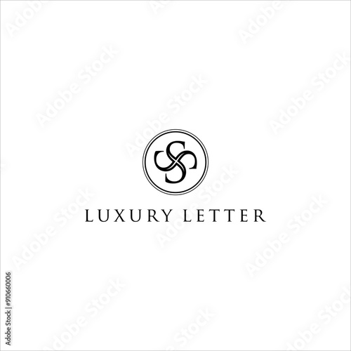 luxury initial S or SS letter logo design for business fashion or boutique
