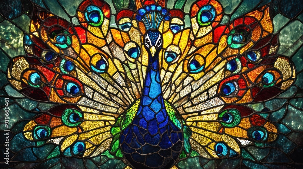 Stained Glass Peacock Window Stained Glass Peacock Window
