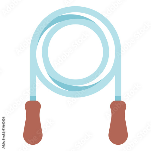 jumping rope workout equipment flat icon