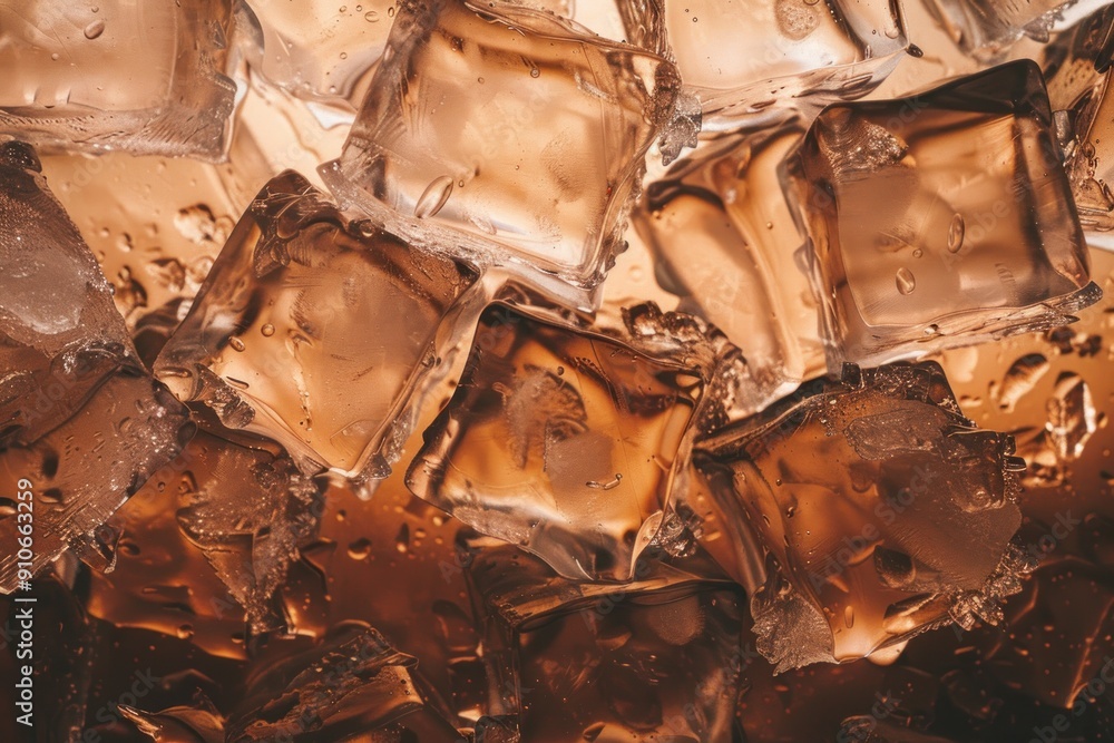 Close-up of Ice Cubes in a Refreshing Drink Close-up of Ice Cubes in a Refreshing Drink