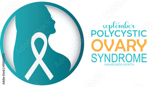 Polycystic Ovary Syndrome Awareness Month is observed every year on September.Holiday concept background, placard, banner design template Vector illustration background design.